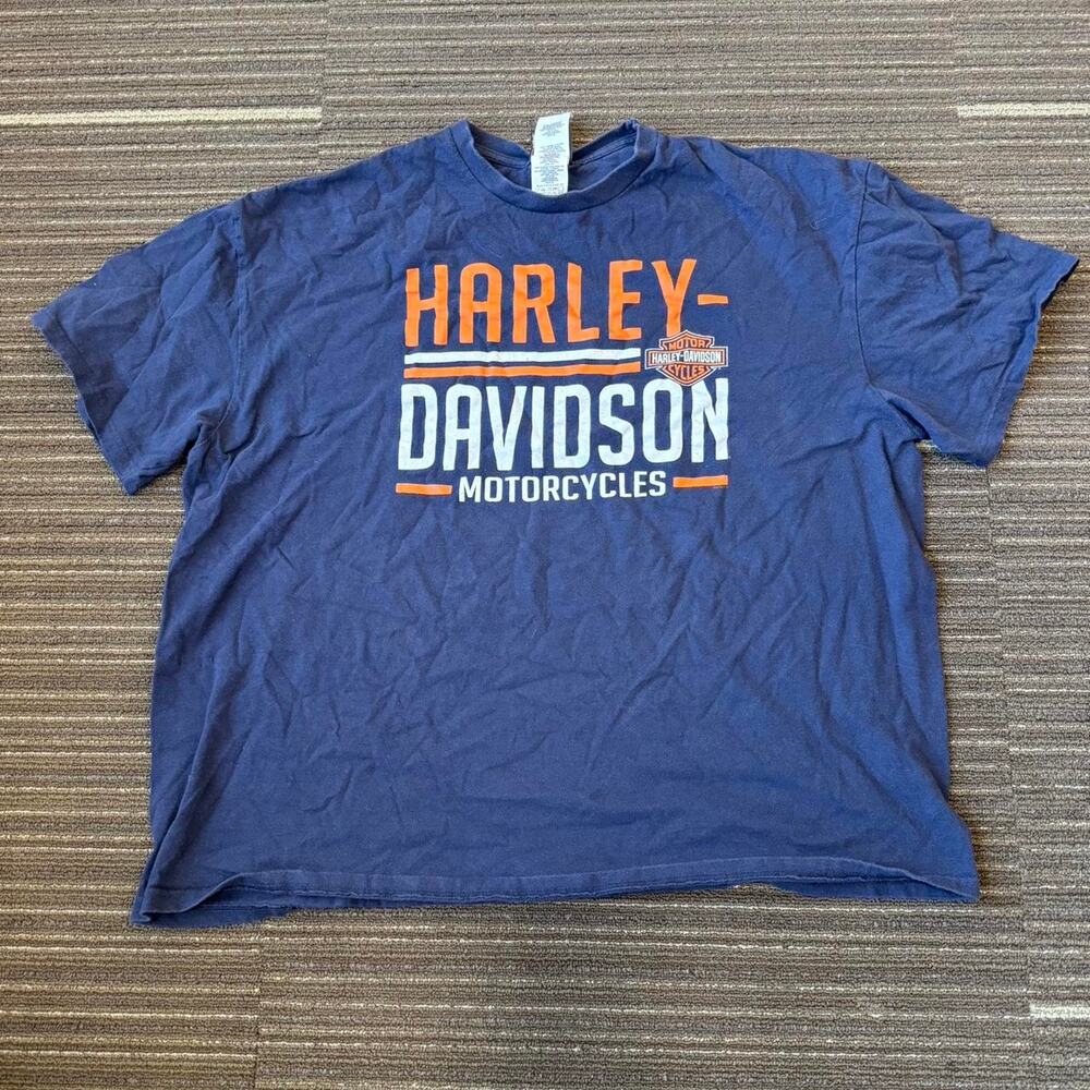 Harley Davidson blue and orange paris france T Shirt